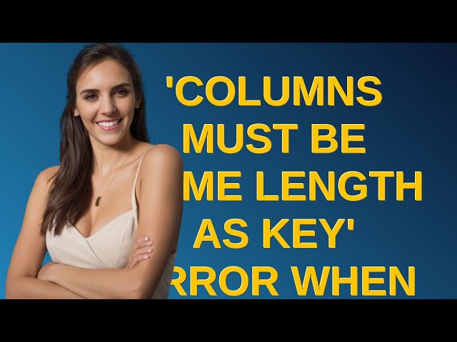 'Columns must be same length as key' error when trying .Split