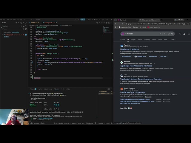 Angular/Voice Say Hello - Video 029: Started a new Interface