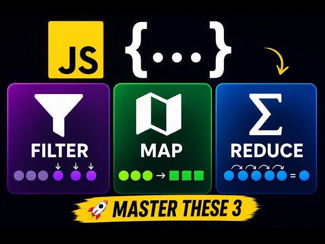 JavaScript Filter, Map & Reduce Explained | Master These 3 Array Methods
