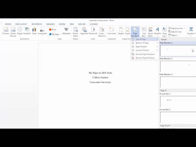 Adding an APA running head and page numbers in Word