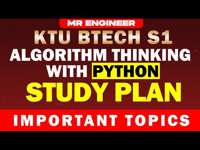 KTU BTECH S1 PYTHON IMPORTANT TOPICS | MR ENGINEER