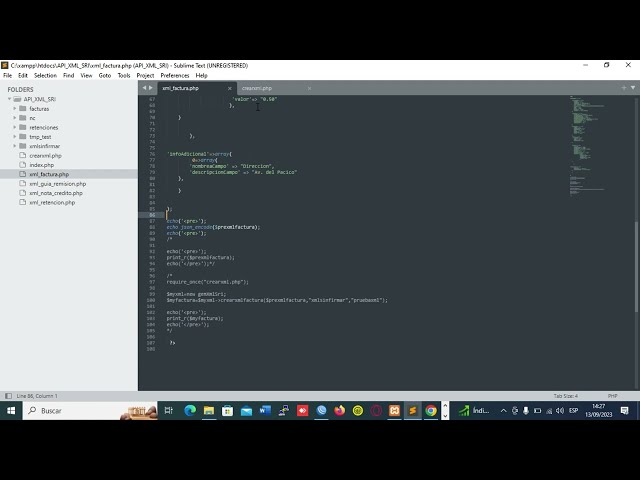Generar Xml Factura electrónica Sri mediante clase Php