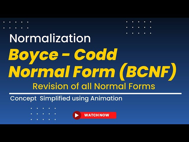 Boyce Codd Normal Form | BCNF | Normalization | DBMS