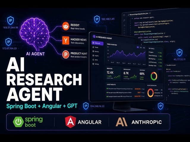 🔥 🚀 Build an AI Research Agent with Spring Boot + Angular + CLAUDE (Complete Build)