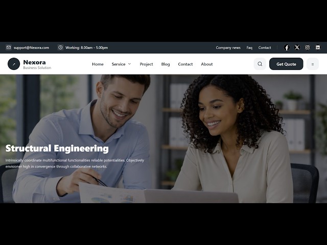 Modern React Business Template (FREE Download) | Component-Based + Tailwind CSS