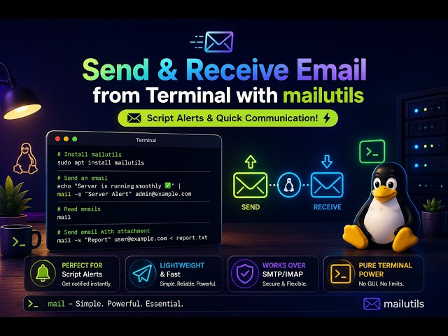 Send & Receive Email from Terminal with mailutils – Script Alerts & Quick Communication!