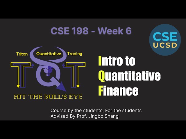 Intro to Quantitative Finance - CSE 198 - Week 6 - Features Engineering and Pairs Trading Strategy
