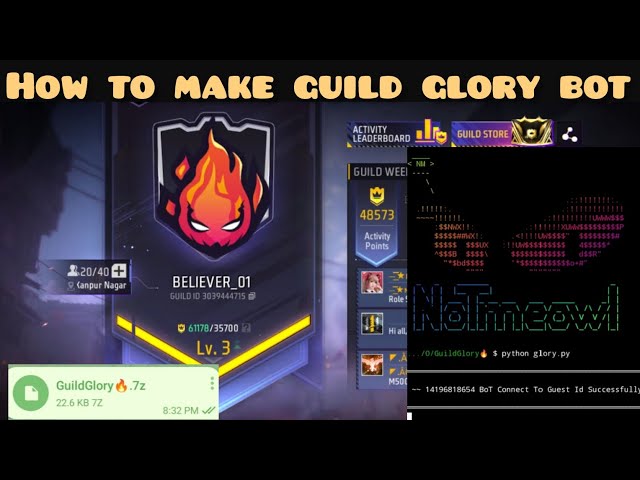 How To Make Guild Glory Bot For Free 📁✅@ZenzieDragon @Notmeowl60 