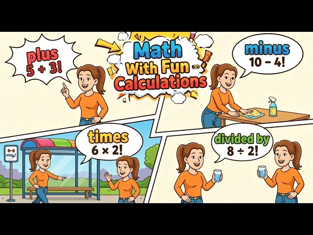 30 Easy Plus Minus Times Sentences in English – Math for Beginners! 📊✨ #nativeenglish #english