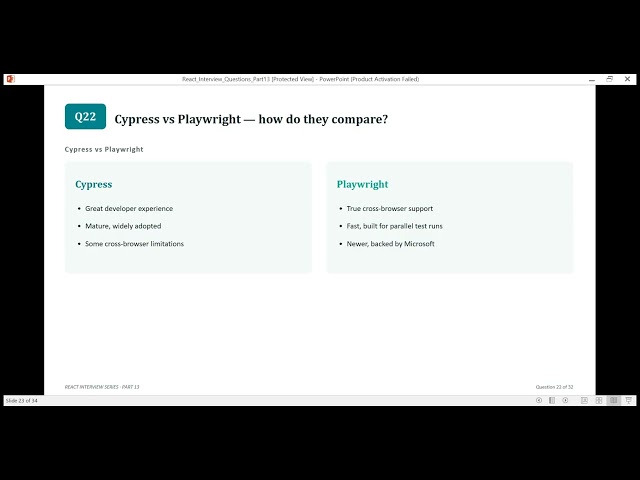 React Interview Questions Part 13: TypeScript, Testing & Security (32 Questions)