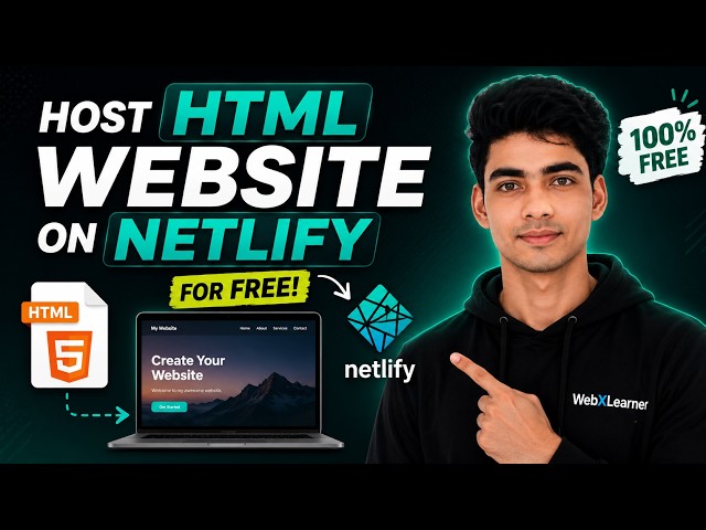 How to Host HTML Website on Netlify for FREE ⚡ | Deploy HTML CSS JS Website on Internet