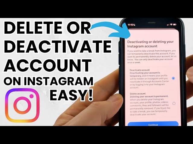 How To Deactivate or Delete Instagram Account