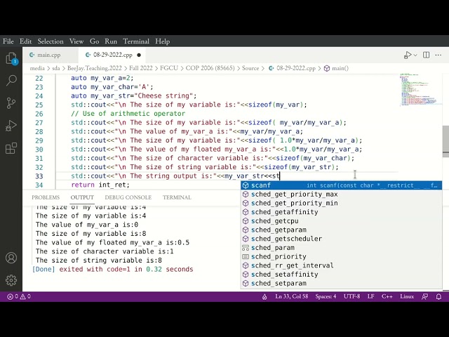 Variable Declaration: auto and const