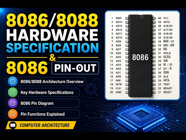 8086/8088 Hardware Specification & 8086 Pin-Out Explained in Bangla