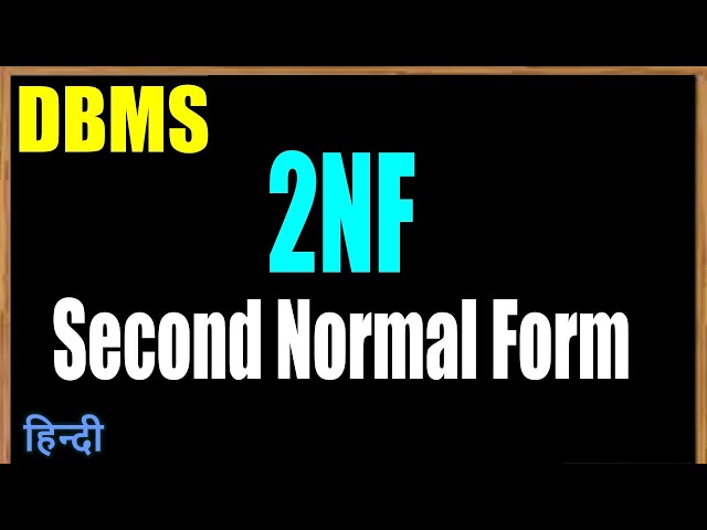 2NF (Hindi) | Second Normal Form | Normalization | Jayesh Umre