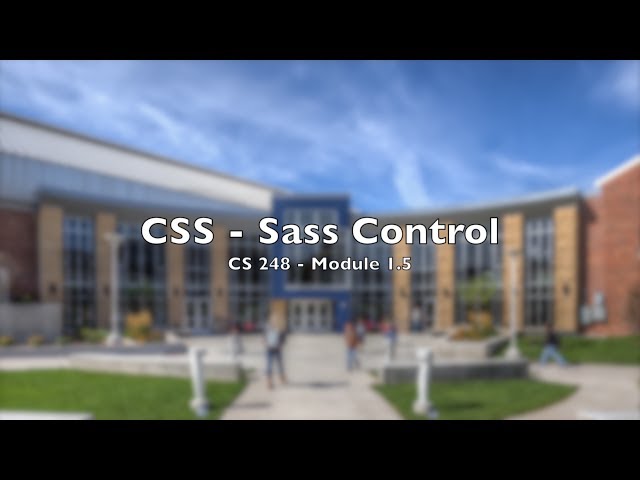 CS248: Module 1.5 - Sass Control Flow