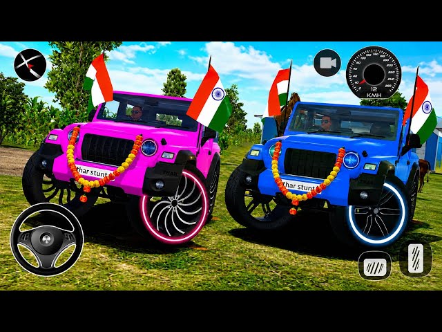 Dollar (Song) Modified Mahindra Black G Thar😈|| Indian Cars simulator 3D 🌟 @SNShohidulGamer