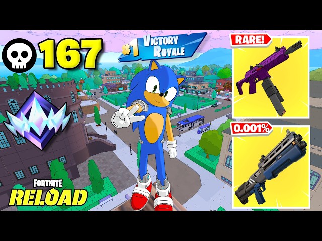 NEW SONIC SKIN! High Elimination Solo "RELOAD” Gameplay Wins (Fortnite Chapter 7 Season 4)