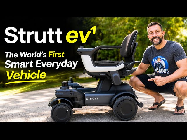 Strutt ev¹  - The World's First Smart Everyday Vehicle - Quad-Drive system, evSense 360° Vision