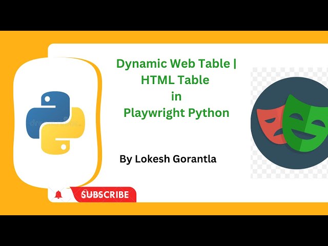 Python Playwright Beginner[2023] Part 26: How to Handle Complex Dynamic Web Table | HTML Table