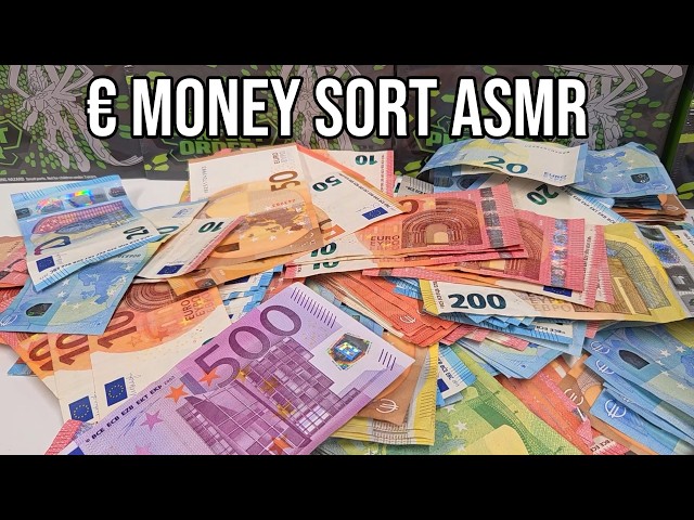 Sorting Huge Pile of Euro Banknotes 💶 (Satisfying Money Counting ASMR)