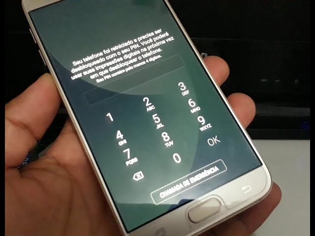 Como proceder no desbloqueio do pin quando aparelho não desliga sincronizado com a biometria.