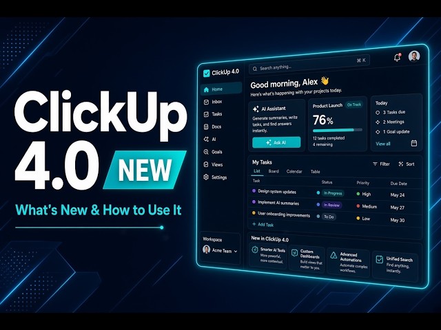 ClickUp 4.0 Tutorial | New Features & Major Changes from ClickUp 3.0