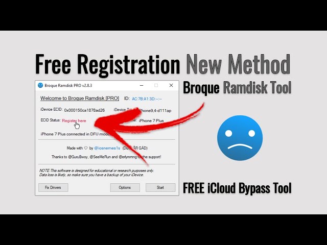 Broque Ramdisk Tool: ECID Registration Method [New 2024]