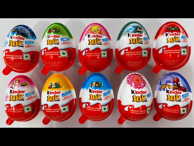 10 New Kinder Joy Surprise Eggs Unboxing ASMR Video | Limited Edition Kinder Joy 