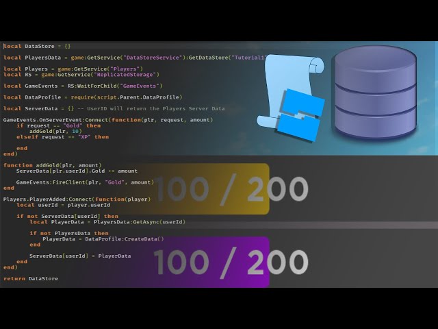 Roblox Studio Tutorial | Gold & XP Trackers | DataStores