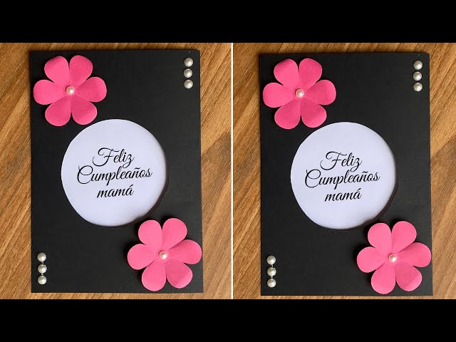 🌸 Cómo Hacer una Tarjeta de Cumpleaños para Mamá | Tarjeta Elegante con Flores de Papel | DIY