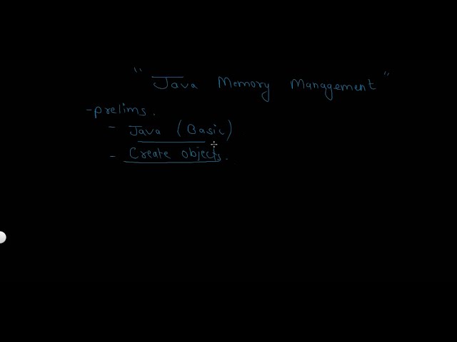 Java Memory Mgmt | Pre Requisites