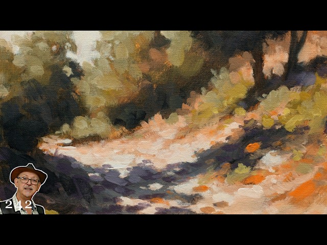 IMPRESSIONIST TECHNIQUES with ACRYLICS! Simple Landscape  STEP by STEP TUTORIAL! #acrylicpainting