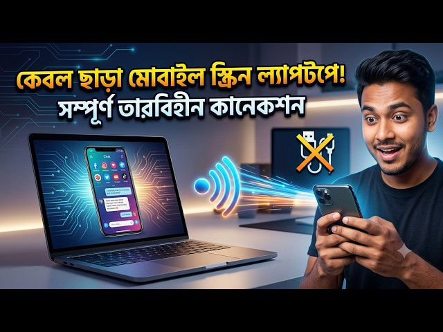 How to Connect Mobile to Laptop without Cable | Easily Share Mobile Screen to Laptop!