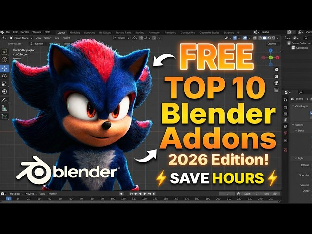 10 FREE Blender Addons You NEED in 2026 (Game Changers!)