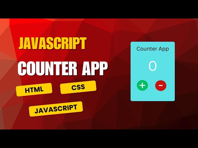 JavaScript Counter App Tutorial | HTML CSS JS for Beginners | Zero 2 Web