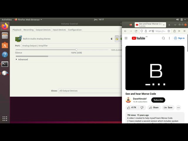Morse decoding under Linux with PYPYMORSE