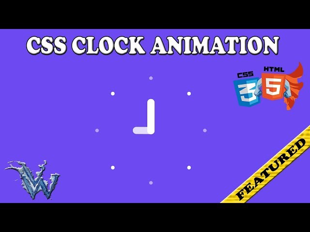 CSS Animated Clock | cool css effects | css animation tutorial