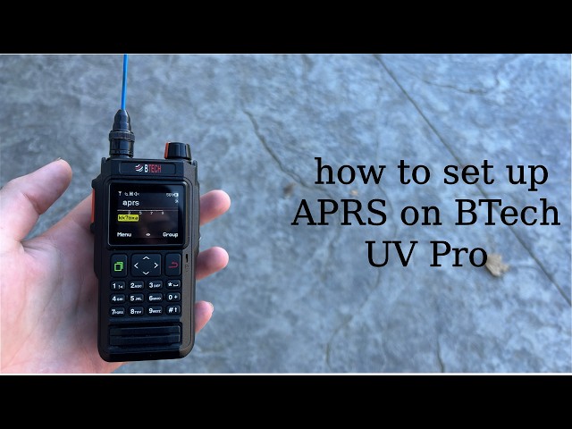 How to set up a APRS on BTech UV Pro