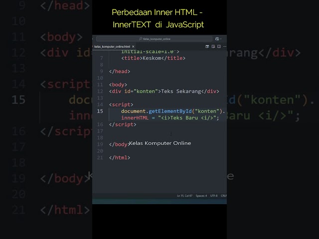 Learn JavaScript for Beginners: The Difference Between InnerText and InnerHTML #coding #programming