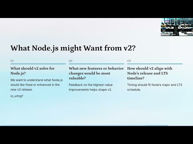 Node.js Collaboration Summit 26H1 - Libuv V2