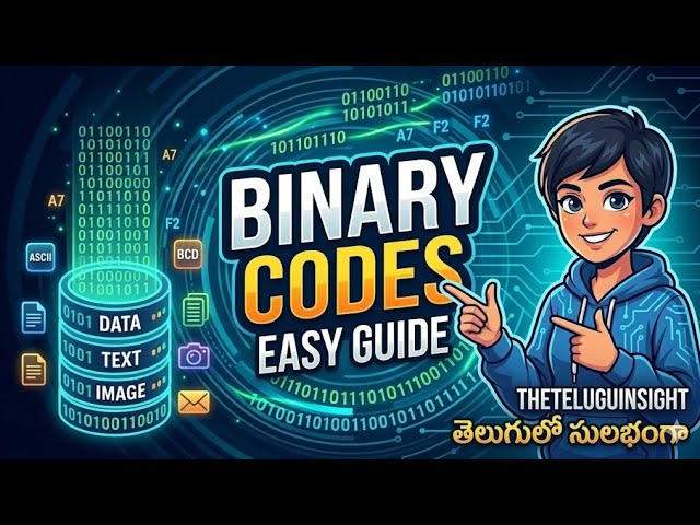 Binary Codes Explained: BCD, ASCII, and Gray Code in Telugu ⚡#binarycode #digitalelectronics #bcd...
