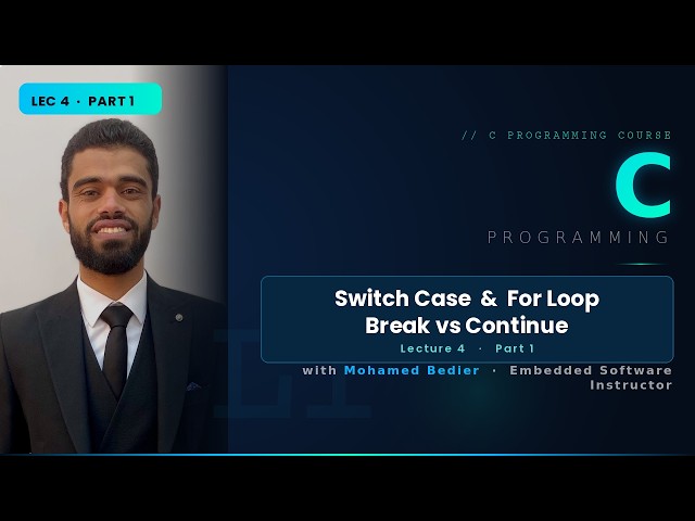 Lec4 part 1(complete switch case & for loop & break vs continue)