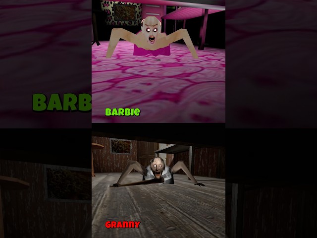 Granny Vs Barbie Granny Compare Who is Better? #granny #grannyhorrorgame