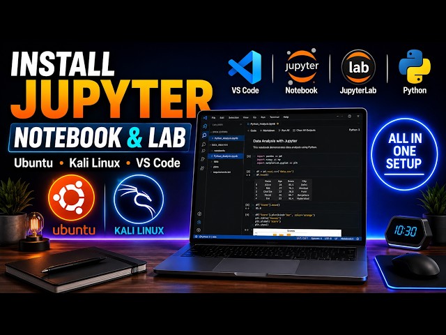 How to Install Jupyter Notebook & JupyterLab on Ubuntu & Kali Linux (2026) | VS Code Integration