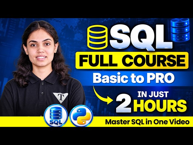 Complete SQL Full Course in 2 Hours 🔥 | Basic to Advanced SQL Tutorial for Beginners | Tpoint Tech
