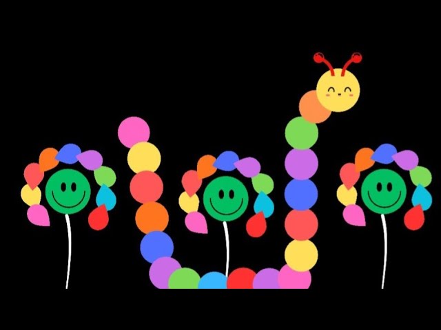 Baby Bear | Colorful Caterpillar | Calming Visuals  | Visual Tracking and Calming Music