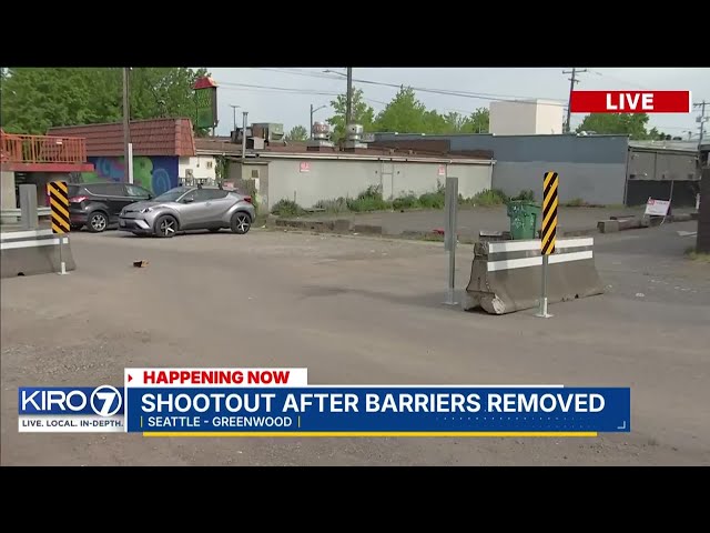 Shootout after barriers removed on Seattle's Aurora Ave.