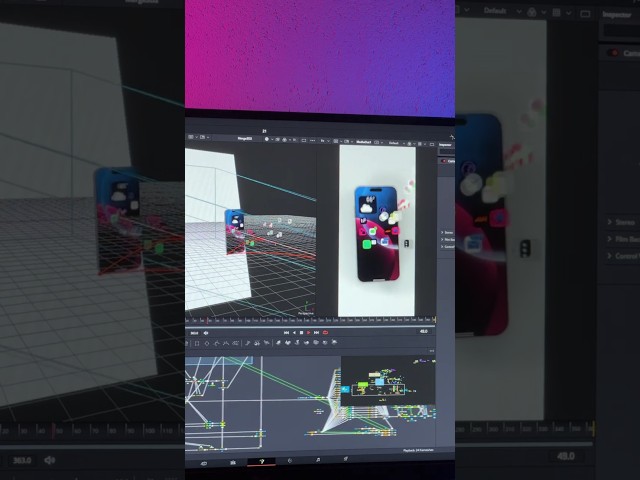 Clean Glassy Phone UI Motion Graphic in Davinci Resolve 🔥 #davinciresolve   #motiongraphics