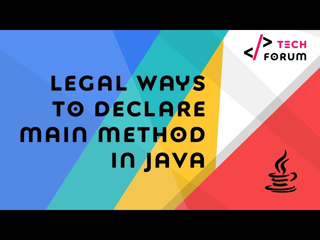 Legal ways to declare main method in Java